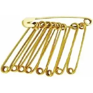 SAFETY PINS GOLD SMALL BUNCH