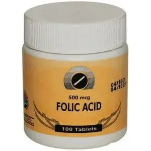 FOLIC ACID 0.5MG TABS 100 (PFP)