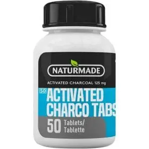 NATURMADE ACTIVATED CHARCO TABS 125MG 50