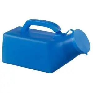 URINAL MALE PLASTIC BLUE