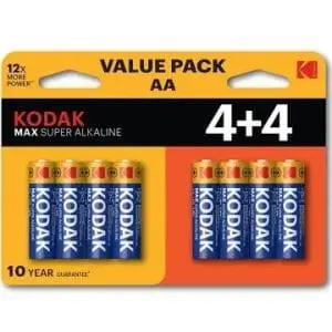 KODAK BATTERY MAX AA 4+4 VALUE PACK