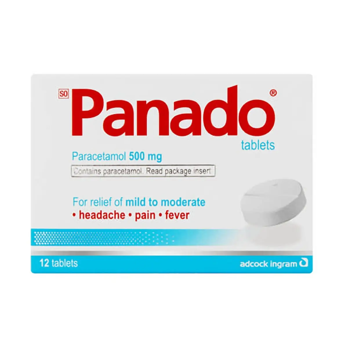 PANADO 500MG TABS 12