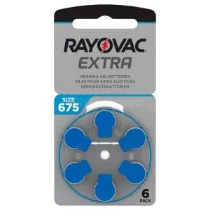 RAYOVAC BATT H/AID 675AE 6