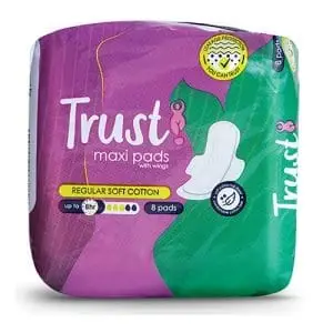TRUST MAXI PADS 8 REG SOFT COTTON