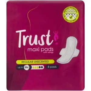 TRUST MAXI PADS 8 REG UNSCENTED