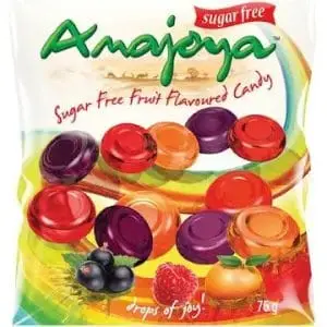 AMAJOYA CANDY SUGAR FREE 75G FRUIT