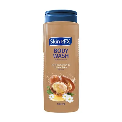 SKINEFX BWASH 400ML MOR A/OIL & S/BUTR