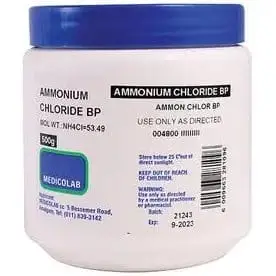 AMMONIUM CHLORIDE PWD 500G MEDICO