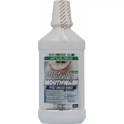 DENTALMATE MWASH 500ML WHITE POST BRU