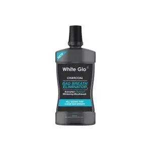 WHITE GLO CHARCOAL MOUTHWASH  BAD BREATH ELIMINATOR
