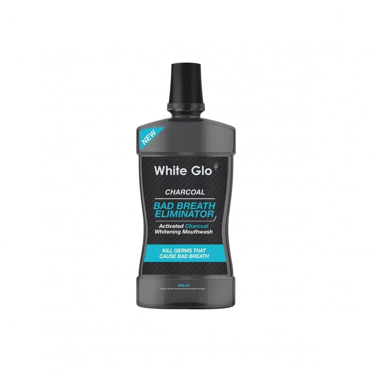 WHITE GLO CHARCOAL MOUTHWASH BAD BREATH ELIMINATOR