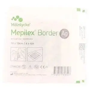 DRESSING MEPILEX BORDER AG 10X10CM