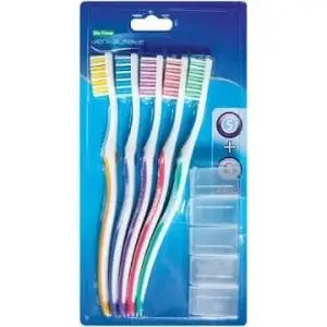 DENTALMATE TOOTHBRUSH 5PCS ASST W/CAPS