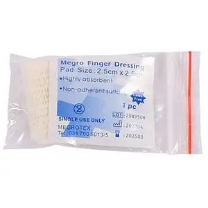 FINGER/TOE DRESS 25X25 SNGL S/MED