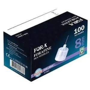 FORAFINE PEN NEEDLE 31G 8MM 100PCS