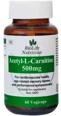 ACETYL L-CARNITINE 500MG CAPS 60 BIOLIFE
