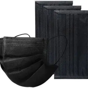 MASK DISPOSABLE 3PLY 50 BLACK