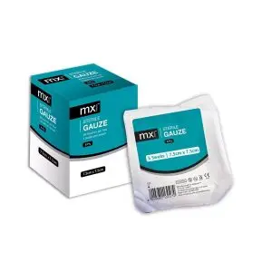 MX GAUZE SWABS 75MM 8PLY STERILE 20