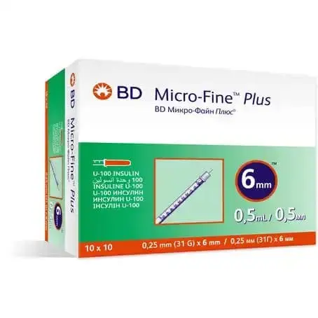 BD MICROFINE SYR 0.5ML 6MM(31G) 10
