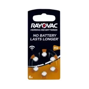 RAYOVAC BATT H/AID 312AE 6