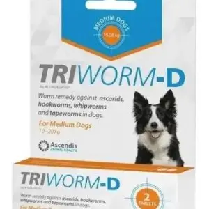 TRIWORM-D MED TABS 2 10-20KG