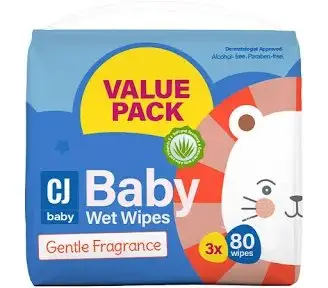 CJ BABY WIPES 3X80 SCENTED
