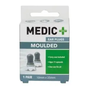 MEDIC EARPLUGS SILICONE MOULDED 1 PAIR