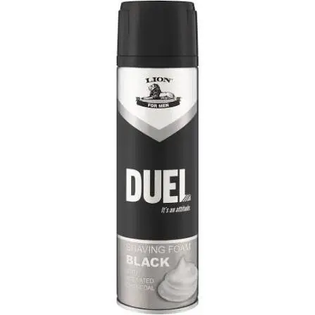 DUEL SHAVE FOAM 200ML CHARCOAL