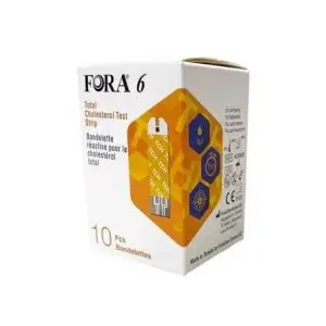 FORA 6 TOTAL CHOLESTEROL STRIPS 10