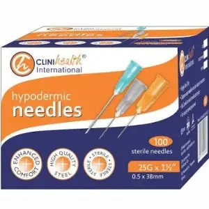 NEEDLE 25G 1/2 100 CLINIHEALTH