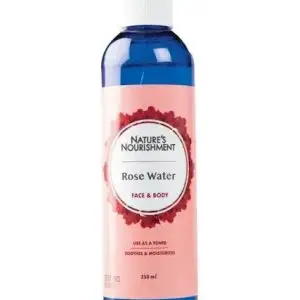 NATURES NOURISHMENT ROSEWATER 250ML PUMP
