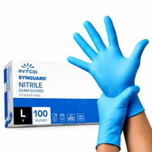 GLOVES EXAM NITRIL P/F LRG 100 INTCO