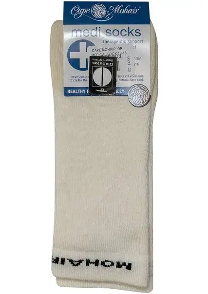 MOHAIR SOCKS MEDI ACTIVE NAT/WHITE 4-7