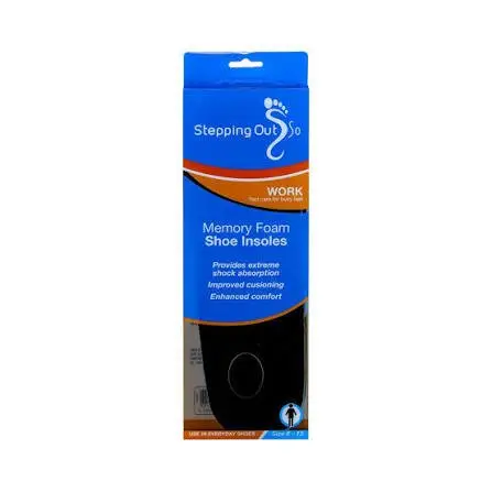 STEPPING OUT INSOLE MEN R BLACK 8 9