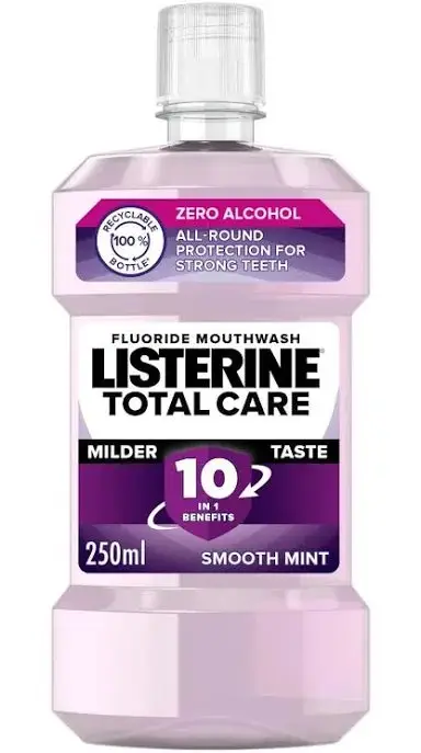 LISTERINE MOUTHWASH 250ML TOTAL CARE SMOOTH MINT
