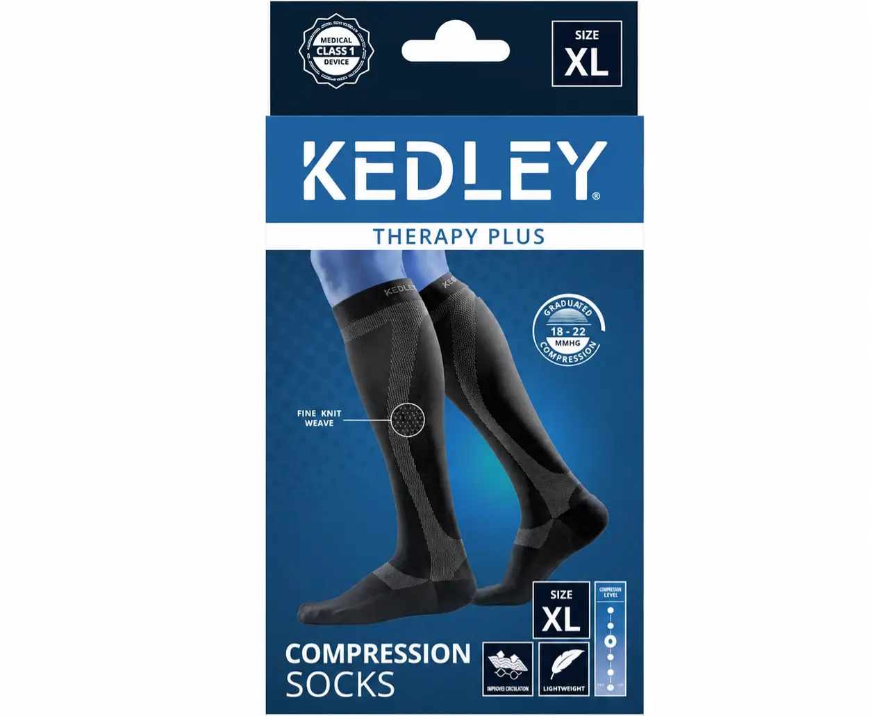 KEDLEY COMPRESSION SOCKS X/LARGE