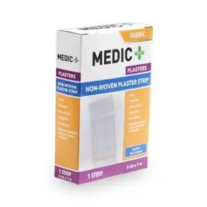 MEDIC PLASTER FABRIC STRIP WHITE 6CMX1M