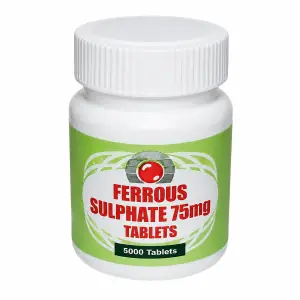FERROUS SULPHATE 75MG 5000