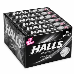 HALLS COUGH DROPS 18 EXTRA STRONG