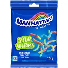 MANHATTAN 125G SOUR WORMS