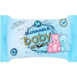 SATIN TOUCH FLUSHIES BABY WIPES 54