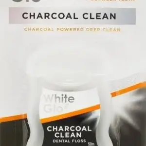 WHITE GLO DENTAL FLOSS 50M CHARCOAL