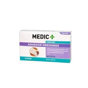 MEDIC WOUND DRESS ADH WPROOF 9X15CM 25PC