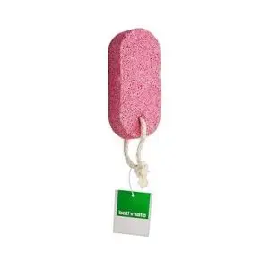 BATHMATE PUMICE STONE OBLONG + ROPE PINK
