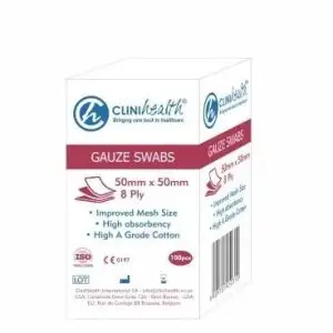 GAUZE SWABS 50MM 8PLY N/S 100