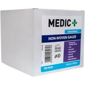MEDIC GAUZE SWABS 100MM 4 PLY 100