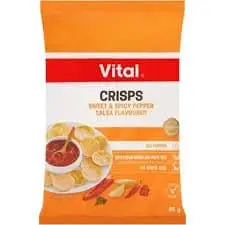 VITAL CRISPS 85G SWEET & SPICEY SALSA