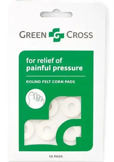 GREEN CROSS CORN PADS OVAL FELT