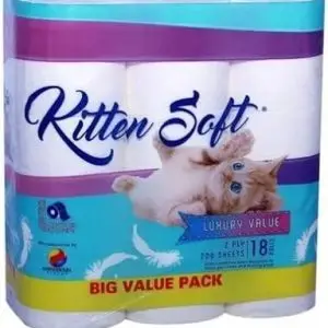 TOILET PAPER 2PLY 18 KITTEN SOFT