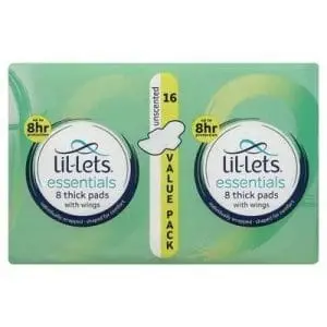 LIL-LETS ESSEN PADS DUO 16 UNSCENTED